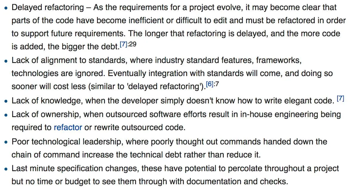 Six things that are called tech debt that don't fit the metaphor